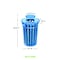 Alpine Industries Trash Can, Blue, Galvanized Steel ALP479-38-1-BLU - alternate 4